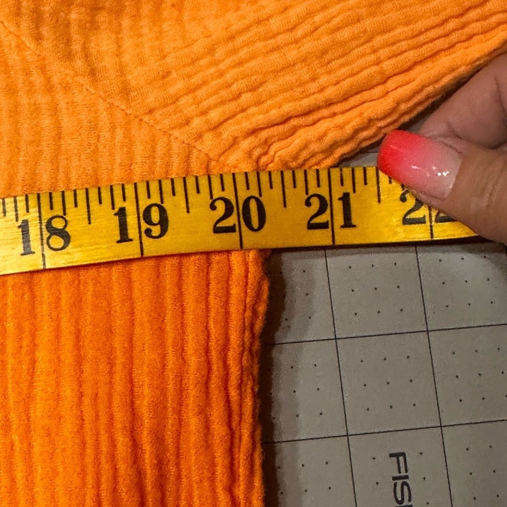 Magaschoni Size Medium Tumeric Flowy‎ 100 Organic Cotton Gauze mini dress - Picture 11 of 14